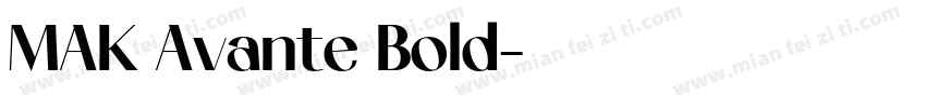 MAK Avante Bold字体转换